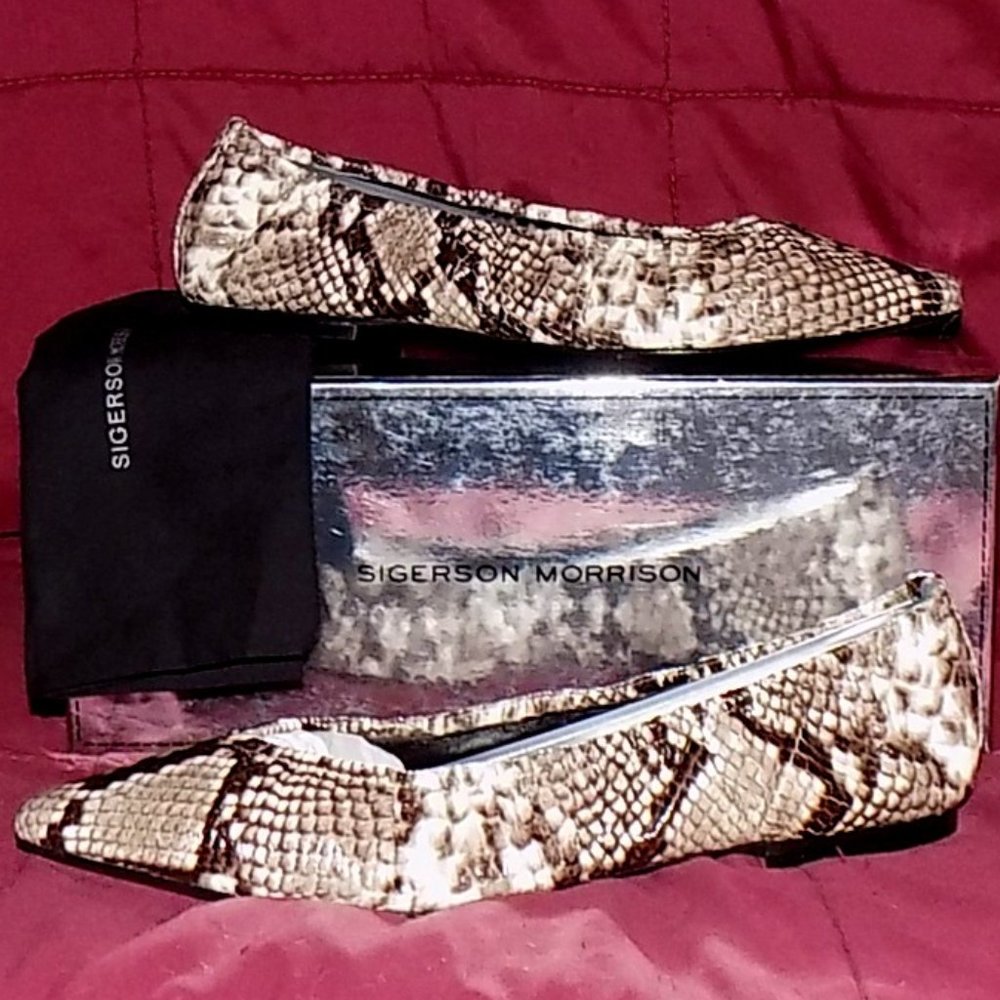 New Sigerson Morrison Lahela python snake EU39 US8-8.5